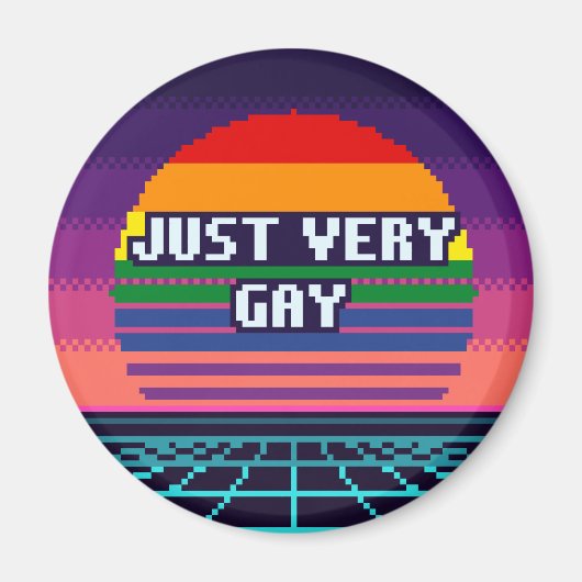 Gewoon heel gay Pride Pixel Magneet (Voorkant)