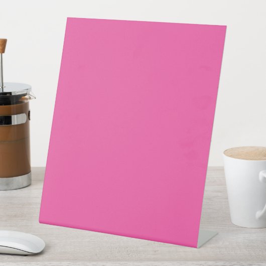 Gewoon helder, warm roze reclamebord met voetstuk (Insitu)