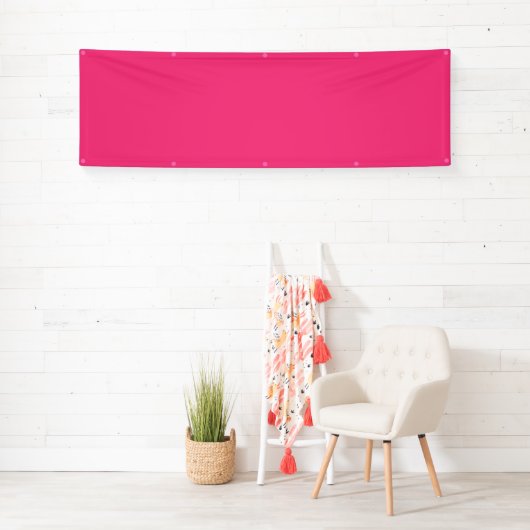Gewoon helder, warm roze spandoek (Insitu)