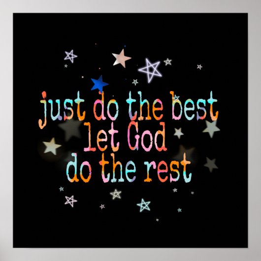 gewoon het beste doen poster (Voorkant)