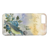 Gewoon het blauwe vogelcollage Case-Mate iPhone case (Achterkant (Horizontaal))