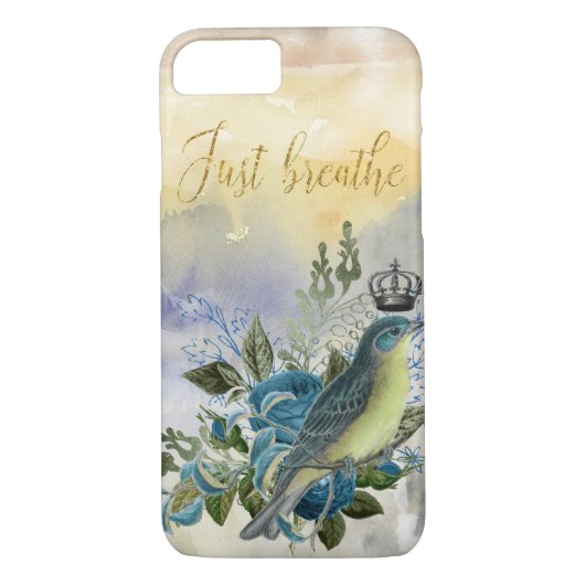 Gewoon het blauwe vogelcollage Case-Mate iPhone case (Achterkant)