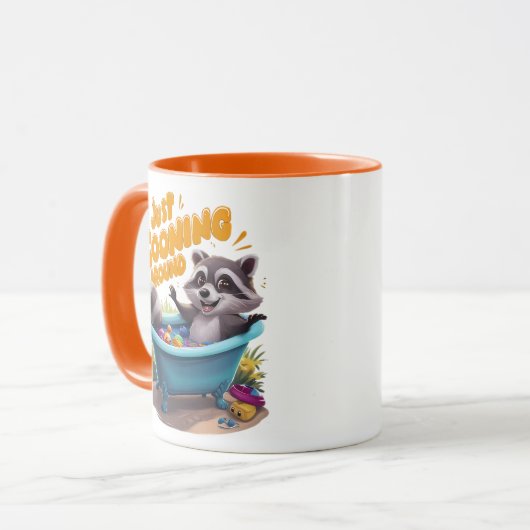 Gewoon het cooning van ondeugende wasberen bad avo mok (Voorkant links)