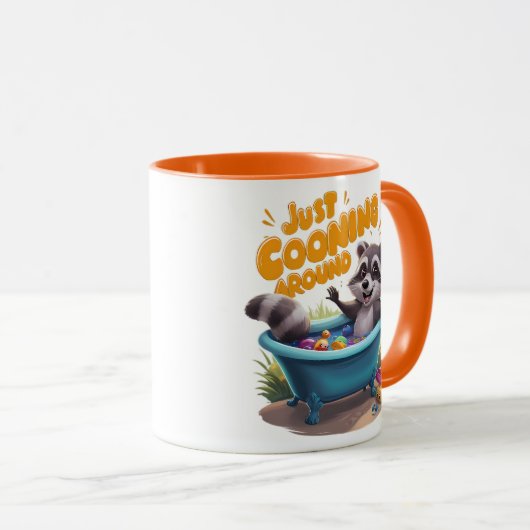 Gewoon het cooning van ondeugende wasberen bad avo mok (Voorkant rechts)