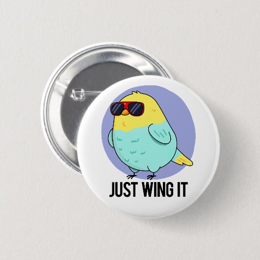 Gewoon het grappige vogelpest pun ronde button 5,7 cm (Voorkant /achterkant)