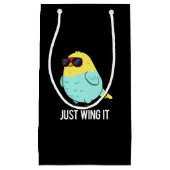 Gewoon het grappige vogelpun Dark BG Klein Cadeauzakje (Voorkant)