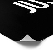 Gewoon het grappige vogelpun Dark BG Poster (Hoek)