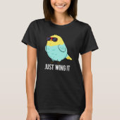 Gewoon het grappige vogelpun Dark BG T-shirt (Voorkant)