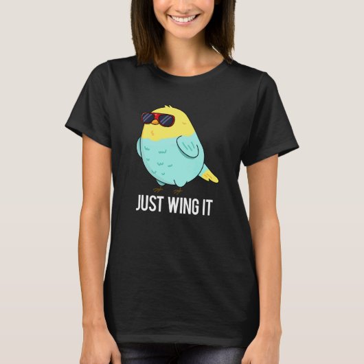 Gewoon het grappige vogelpun Dark BG T-shirt (Voorkant)