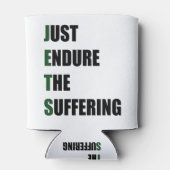 Gewoon het lijden beëindigen blikjeskoeler (Achterkant)