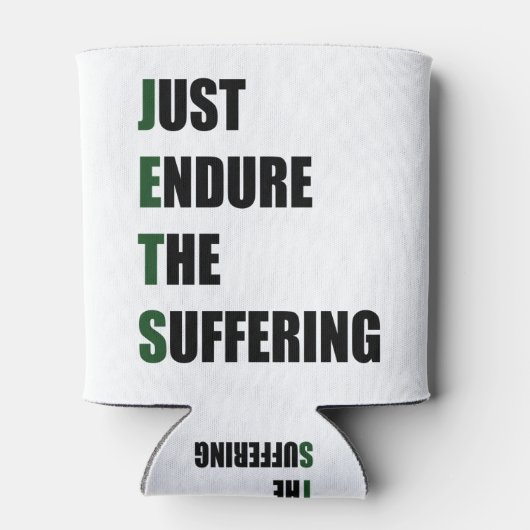 Gewoon het lijden beëindigen blikjeskoeler (Achterkant)