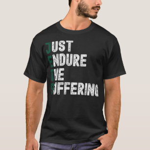 Gewoon het lijden verdragen Funny voetbal T-shirt
