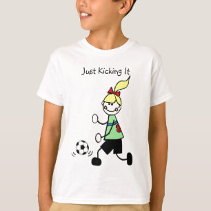 Gewoon het Soccer schoppen T-shirt