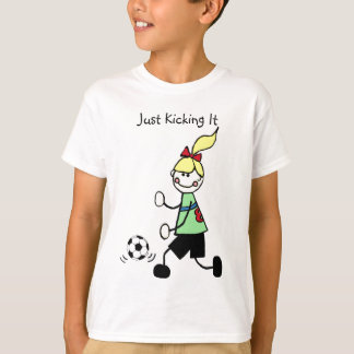 Gewoon het Soccer schoppen T-shirt