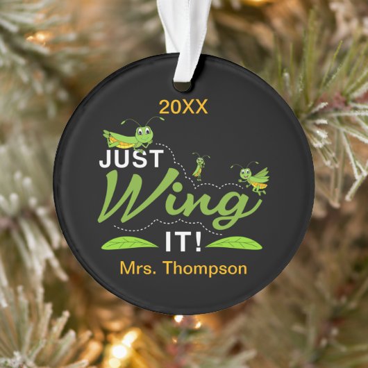 Gewoon het winnen - Grasshouper houdt het Proberen Ornament (Boom)