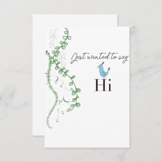 Gewoon Hi Bedankkaart (Voorkant / Achterkant)