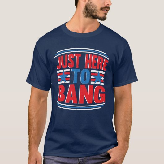 Gewoon hier om de vierde patriottische T-Shirt van (Voorkant)