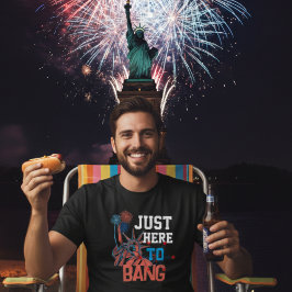 Gewoon hier om grafisch grappig te knallen 4 juli t-shirt