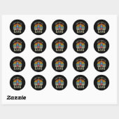 Gewoon hier om grappige 4 juli vierde juli te bang ronde sticker (Vel)