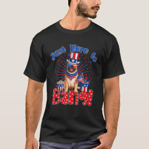 Gewoon hier om grappige vierde juli van 4 juli te t-shirt