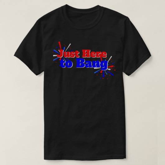 Gewoon hier om het Amerikaanse Vuurwerk van de Vla T-shirt (Design voorkant)