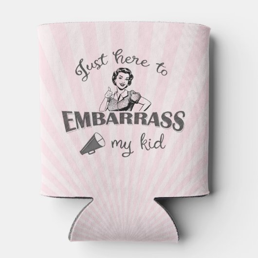 Gewoon hier om mijn Kind in verlegenheid te brenge Blikjeskoeler (Achterkant)