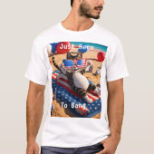 Gewoon hier om te knallen USA Flag Grappig 4th of  T-shirt (Voorkant)