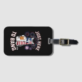 Gewoon hier om te knallen USA vlag bier kat lover Bagagelabel (Voorkant (horizontaal))