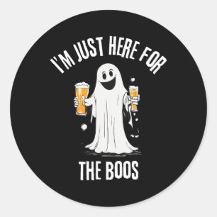 Gewoon hier voor de Boos Funny Ghost Halloween Ronde Sticker