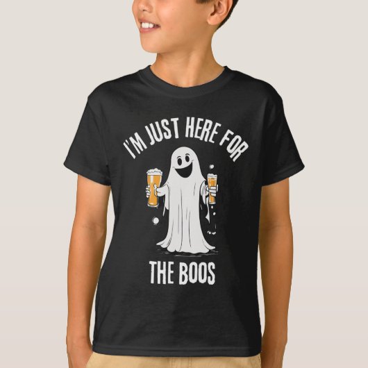 Gewoon hier voor de Boos Funny Ghost Halloween T-shirt (Voorkant)