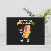 Gewoon hier voor de Glizzies Grappig 4 juli Kaart (Staand voorkant)