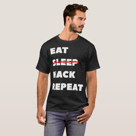 Gewoon hier voor de hacking codering swag Hackatho T-shirt (Voorkant volledig)