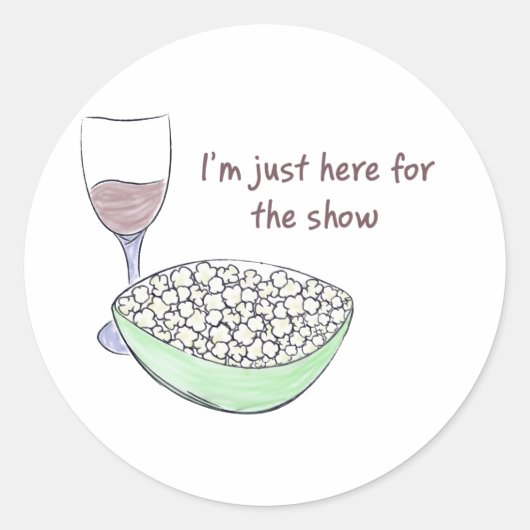 Gewoon hier voor het Show - ronde Sticker (Voorkant)