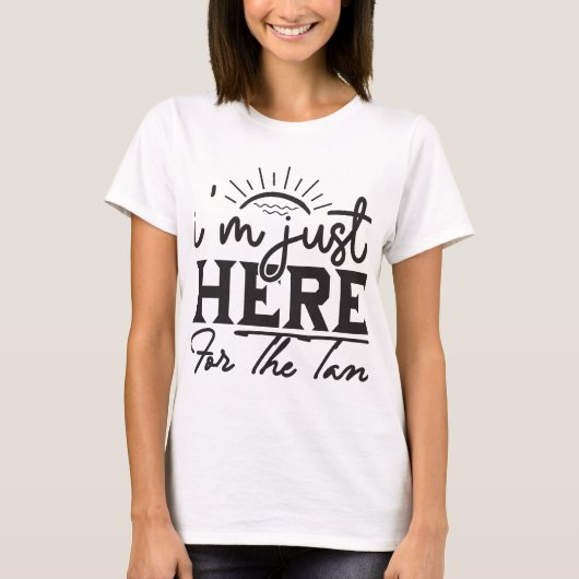 Gewoon hier voor het Tan T-shirt (Voorkant)