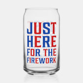 Gewoon hier voor het vuurwerk grappig voor een paa blikvorm glas (Achterkant)