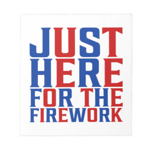 Gewoon hier voor het vuurwerk grappig voor een paa notitieblok