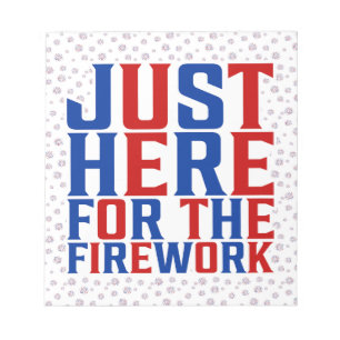 Gewoon hier voor het vuurwerk grappig voor een paa notitieblok