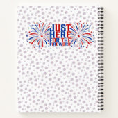 Gewoon hier voor het vuurwerk grappig voor een paa notitieboek (Achterkant)