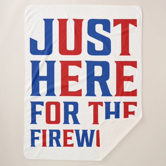 Gewoon hier voor het vuurwerk grappig voor een paa sherpa deken (Voorkant)