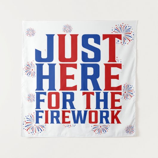 Gewoon hier voor het vuurwerk grappig voor een paa wandkleed (Voorkant)