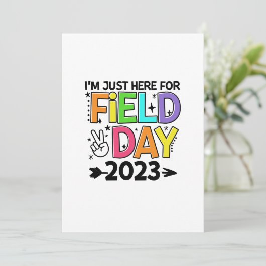 Gewoon hier voor Velddag 2023 Vredesbord Leraar St Kaart (Staand voorkant)