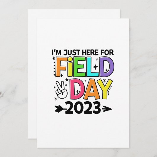 Gewoon hier voor Velddag 2023 Vredesbord Leraar St Kaart (Voorkant / Achterkant)