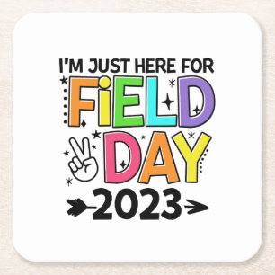 Gewoon hier voor Velddag 2023 Vredesbord Leraar St Kartonnen Onderzetters