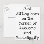 Gewoon hier zitten briefkaart (Voorkant / Achterkant)