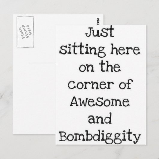 Gewoon hier zitten briefkaart (Voorkant / Achterkant)