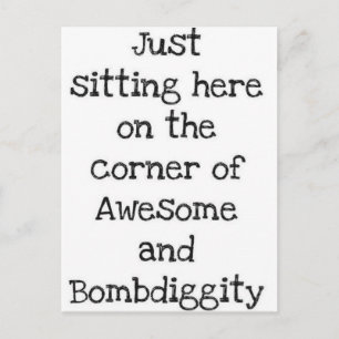 Gewoon hier zitten briefkaart