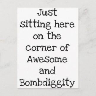 Gewoon hier zitten briefkaart