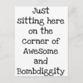 Gewoon hier zitten briefkaart (Voorkant)