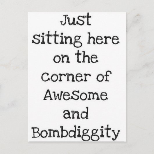 Gewoon hier zitten briefkaart (Voorkant)