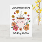 Gewoon hier zitten en aan je denken kaart (Gele Bloem)